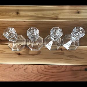 Glass Candle Holders Set of 4